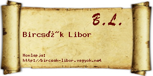Bircsák Libor névjegykártya